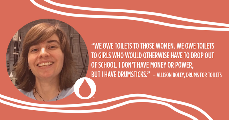 Allison Boley, founder of drums for toilets