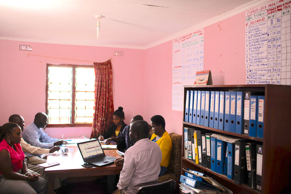 COPRED team working in their office