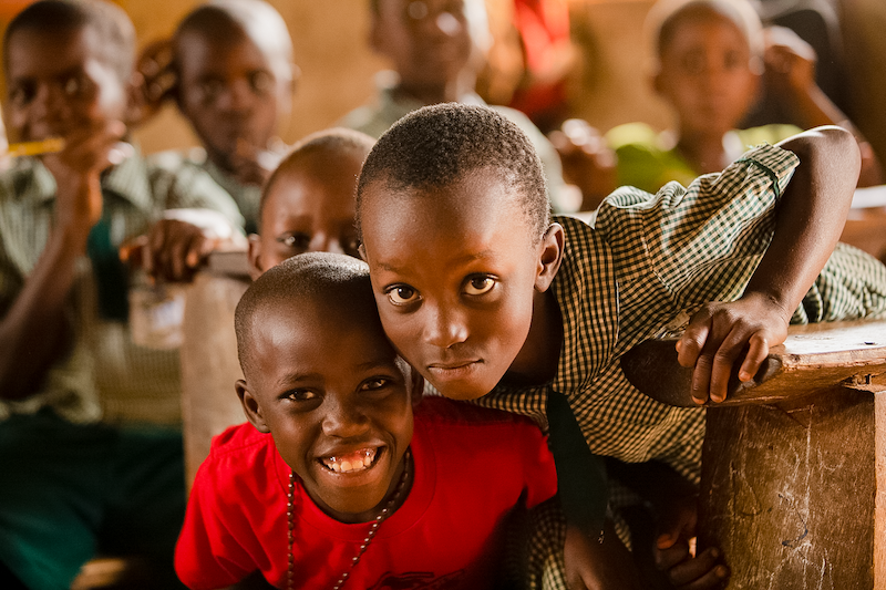 ugandan school children smile