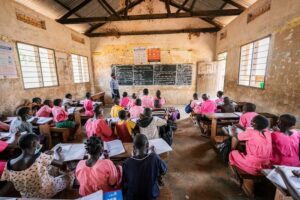 kids in a school classroom