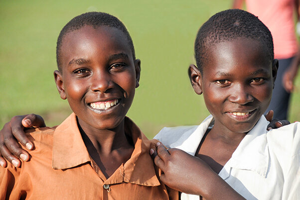 two african boys smile