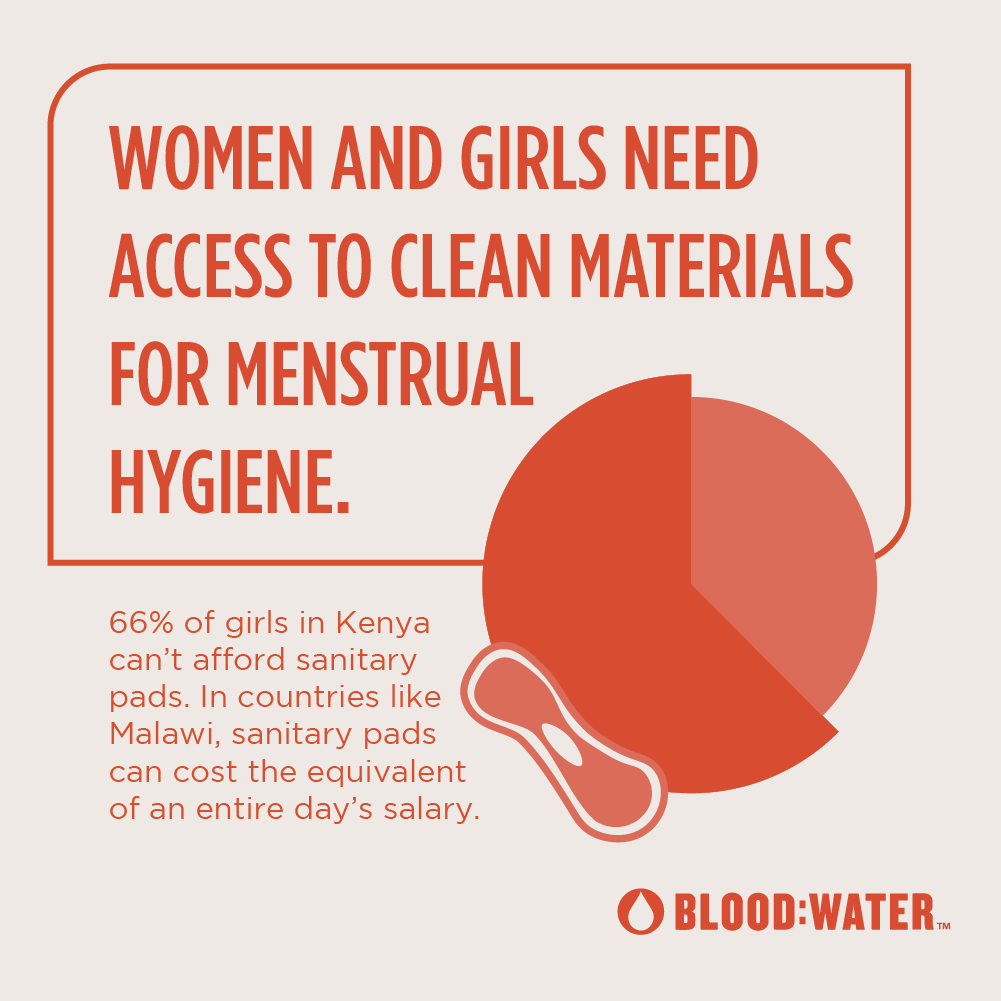 women need access to clean hygiene materials