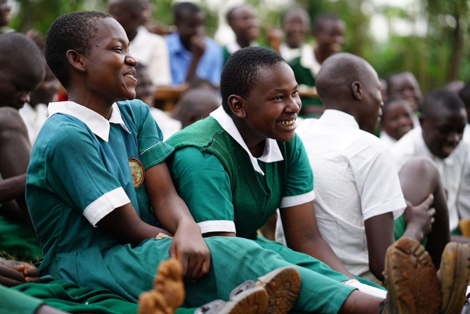 kenyan female students smiling